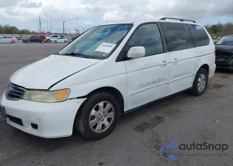 2002 Honda Odyssey Ex-L z USA, uszkodzony, nr VIN 5FNRL18072B004219